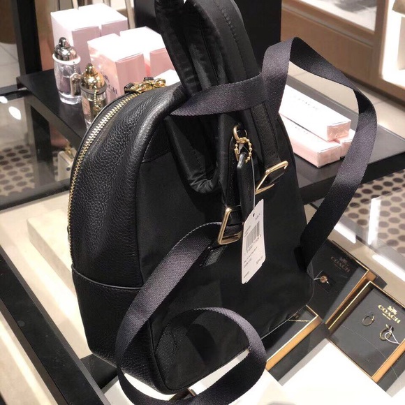 COACH MINI CHARLIE BACKPACK IN PEBBLE LEATHER - Picture 4 of 8